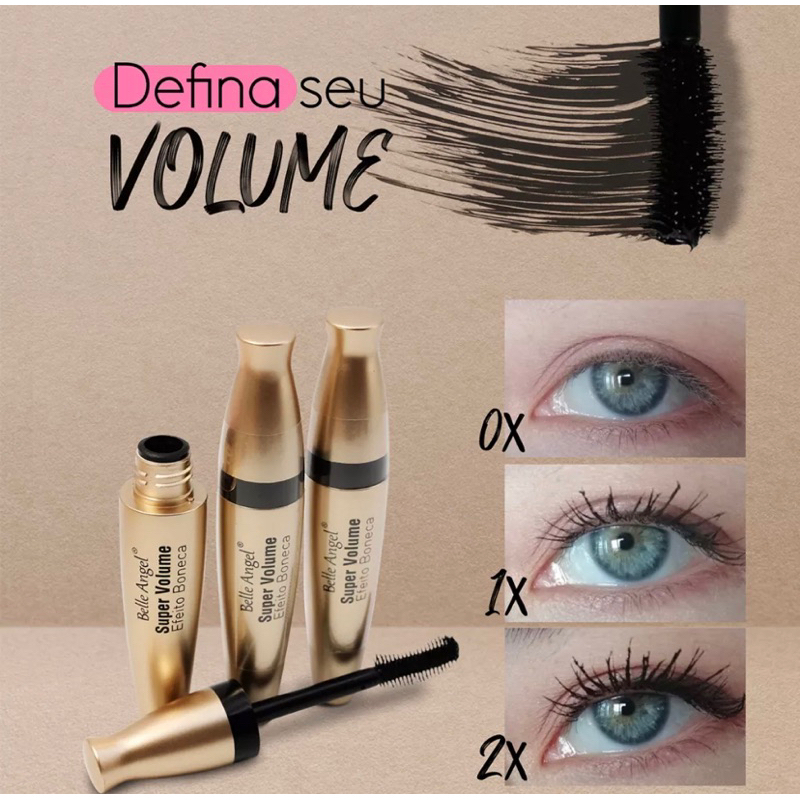 Rímel Máscara de Cílios Super Volume Efeito Boneca Belle Angel B039 ...