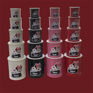 Kit Mantimento Potes Mickey e Minnie
