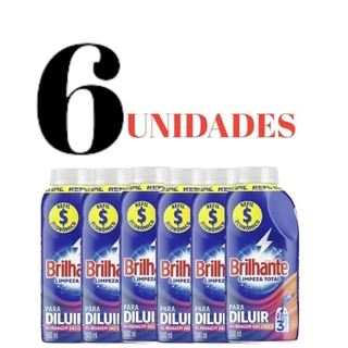Sabão Líquido Brilhante Para Diluir 500ml Com 6 Unidades