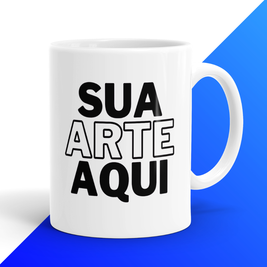 Caneca Personalizada Com a Sua Arte ou Logotipo de Porcelana Mágica 325ml