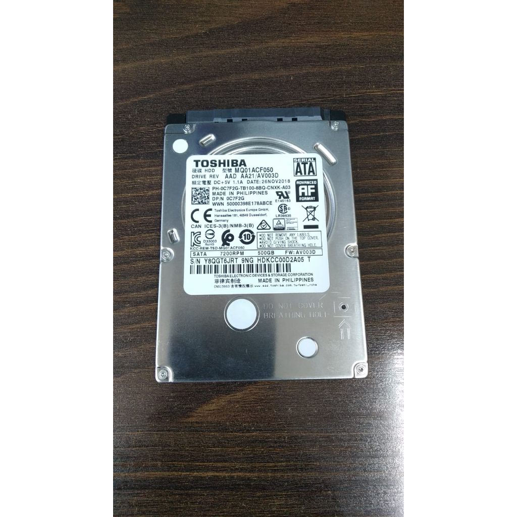 6台】TOSHIBA MQ01ACF050 500GB 【0616T57】 Disco Rígido Interno