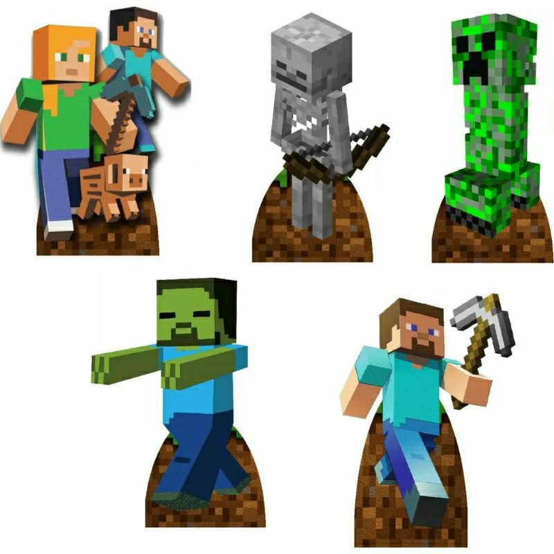 Kit Minecraft Display Mdf | Shopee Brasil