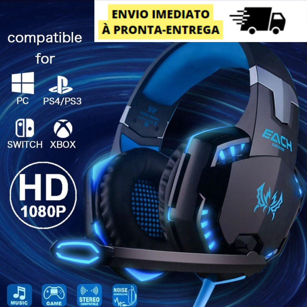 Fone De Ouvido Gamer Kotion Each G2000 Com Led Profissional Shopee Brasil