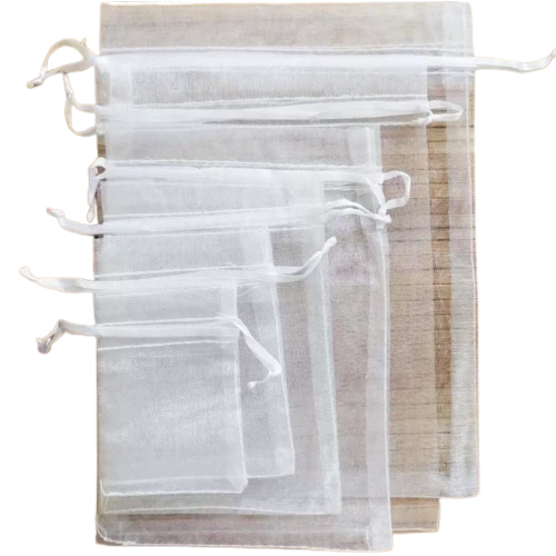 100 pçs sacos de organza verde 12,78 x 17,78 cm, cordão de bolsas para