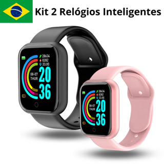 Kit 2 Relógios Inteligentes Smartwatchs D20