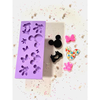 R30 Molde de silicone diversos mickey minnie resina confeitaria
