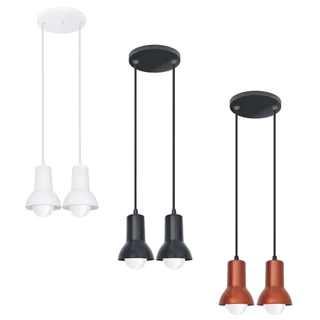 LUMINARIA PENDENTE PREMIUM 2 LAMPADAS - PLASTICO - GAZPLAST