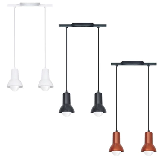 LUMINARIA PENDENTE PREMIUM TRILHO 2 LAMPADAS - PLASTICO - GAZPLAST