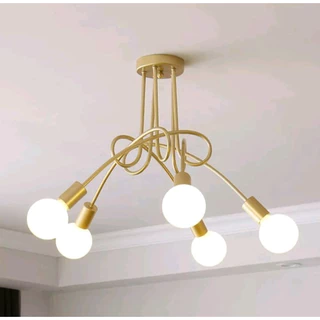 Pendente Lustre Assimétrico Candelabro 5 Lampadas sala salão cozinha quarto