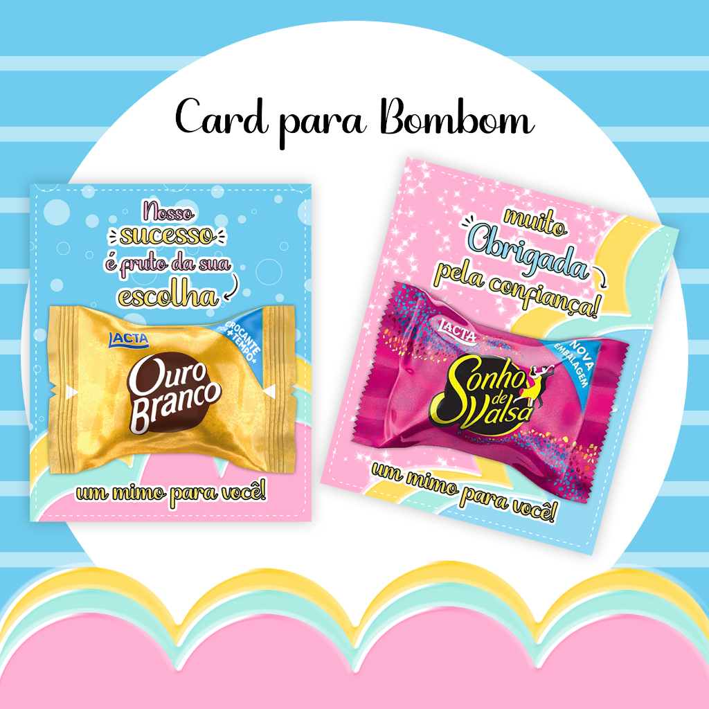 CARD Cartão para Mimo (bombom/chocolate/chiclete) Personalizado ...