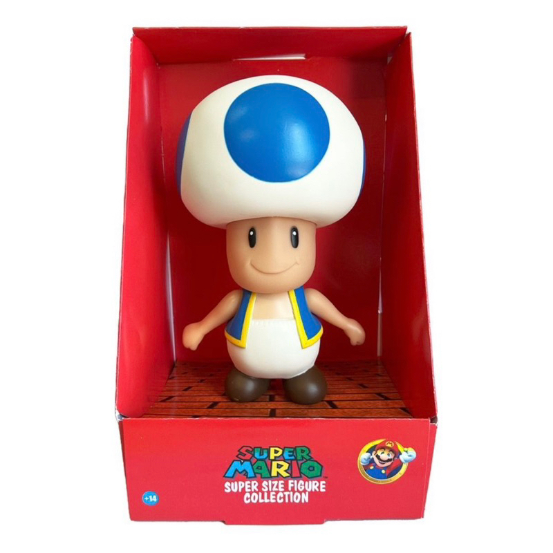 Boneco Toad Azul Amarelo Verde Super Mario Bros - Grandes 23Cm ...