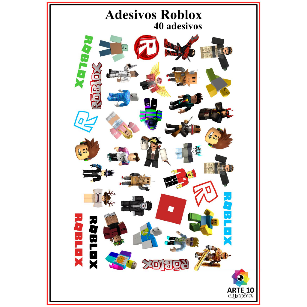 Arte Digital p/ Adesivo Latinha e Tubete Roblox