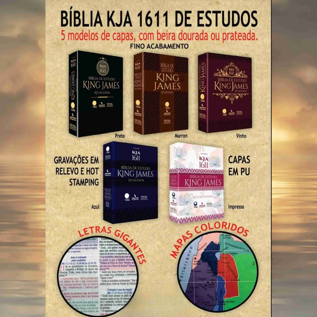 B Blia Sagrada King James De Estudo Texto Atualizada Capa Luxo Texto E