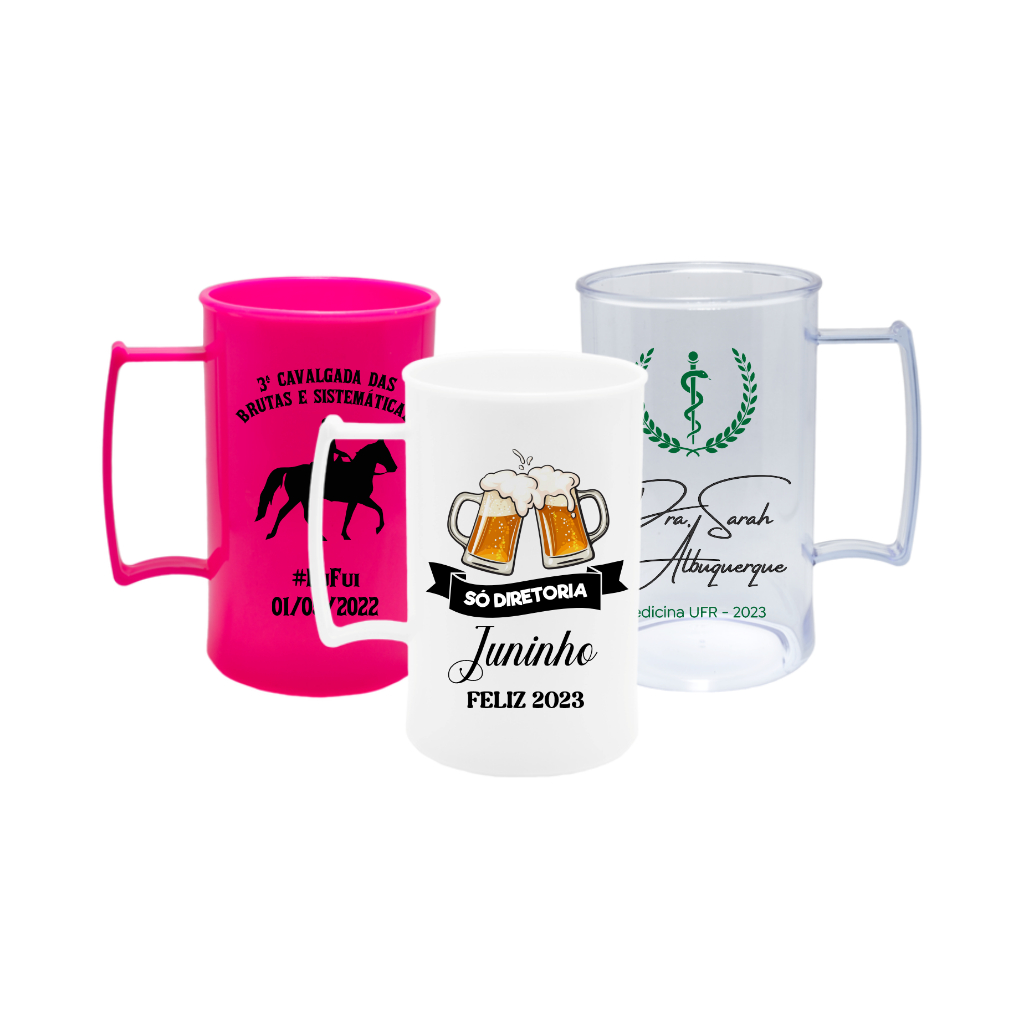 Caneca Acrílico Personalizada com Qualquer Estampa 300ml - 35 a 60 unidades