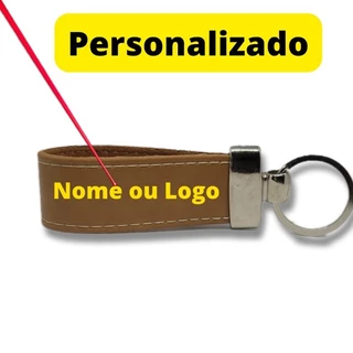Chaveiro Couro Personalizado Gravação Logo/Nome em Oferta na Shopee