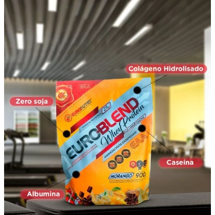 Whey Euroblend 900g Euronutry Sem soja Livre de soja