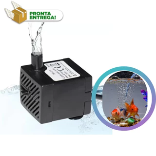 Mini Bomba Submersa Bombinha Multiuso Motor Para Fonte de Água Aquário Bivolt Irrigação Hidroponia