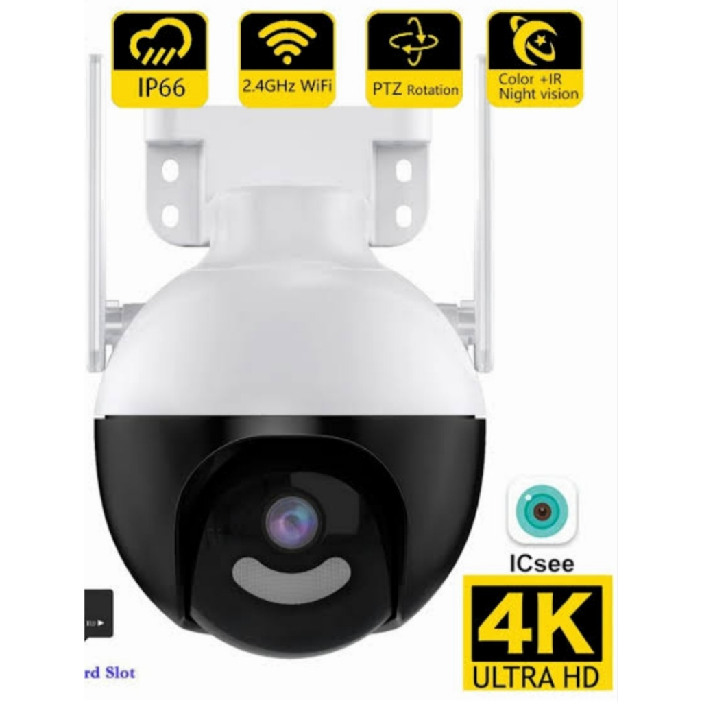 Câmera De Segurança Wi-fi Smart Camera 4k 4mp App Icsee