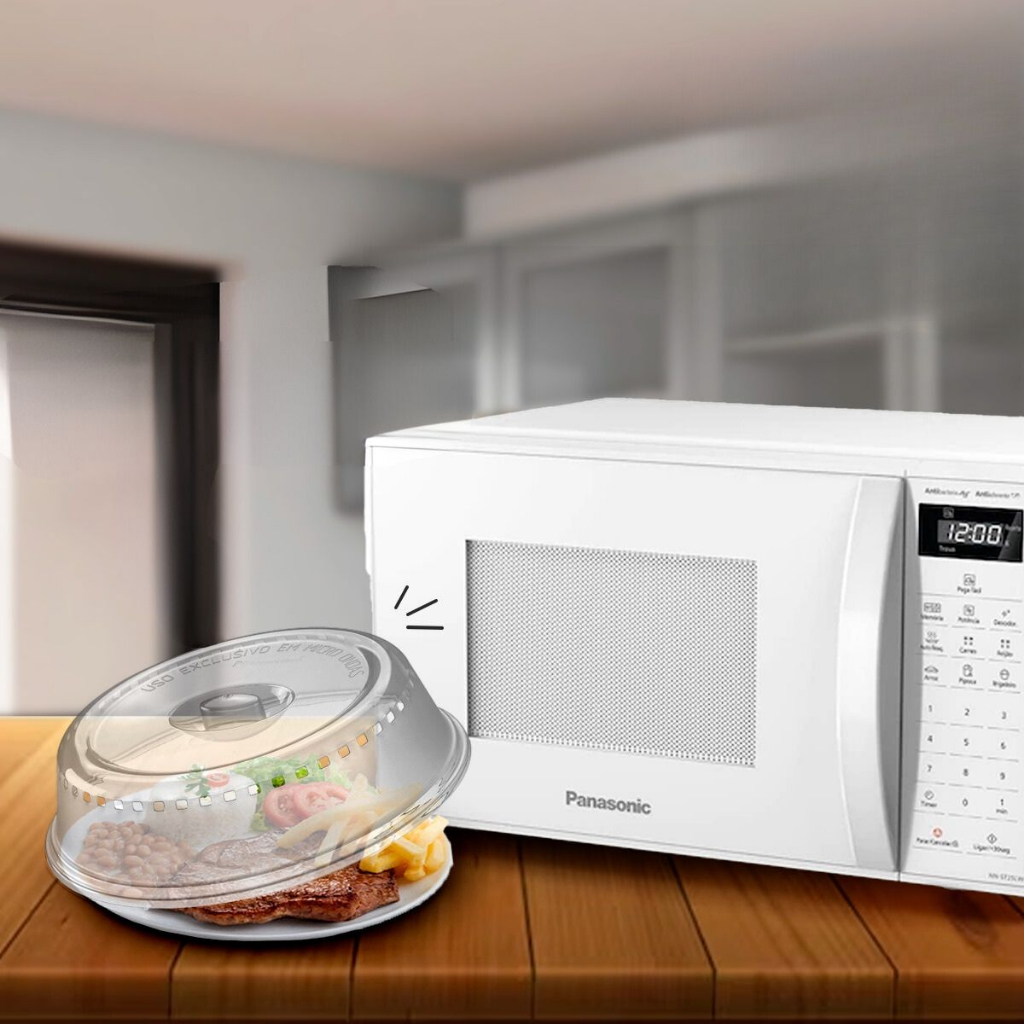 Tampa para Microondas Protetora de Alimentos em Plástico Resistente BPA Free