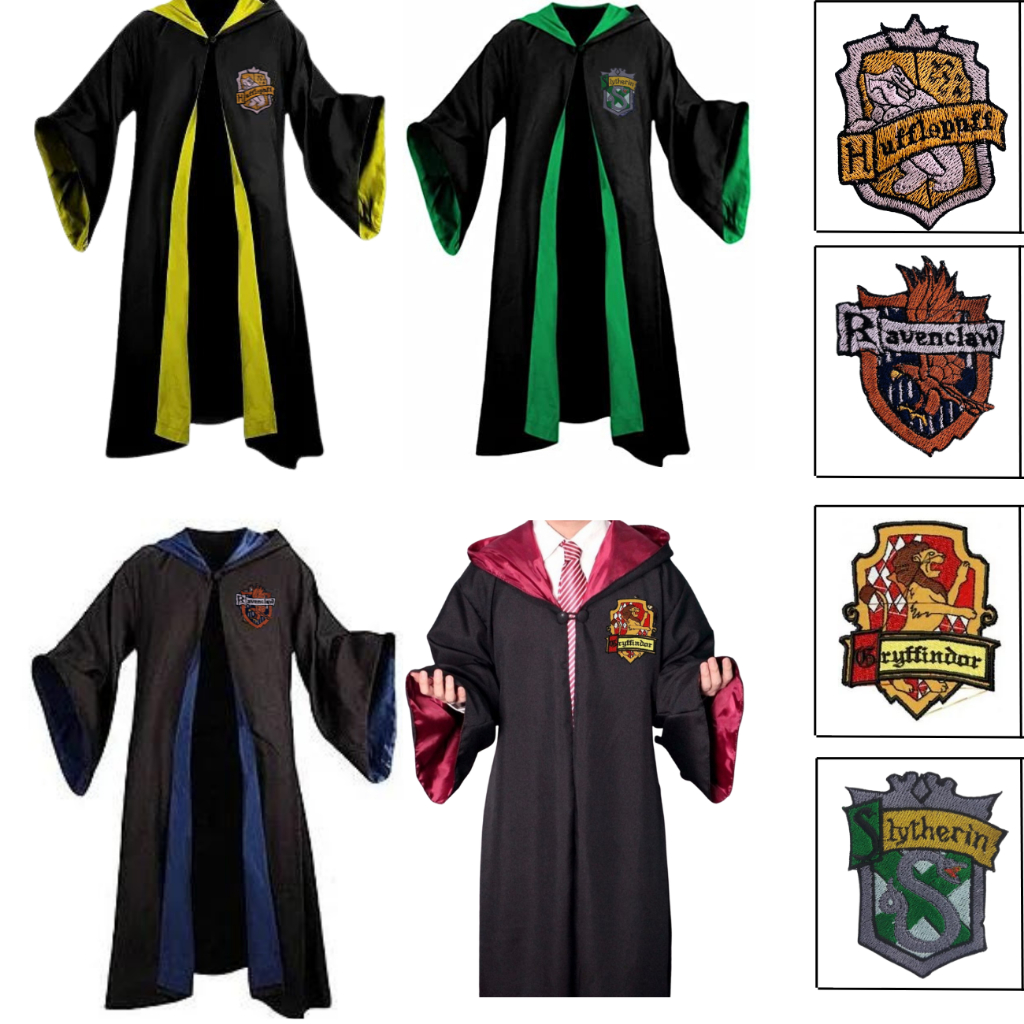 Fantasia Harry Potter Infantil Adulto Capa Entrega Rapida Halloween Manto Capa Uniforme De Escola Cosplay Mega Premium
