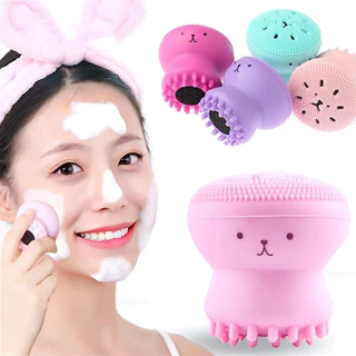 Kit 6 Esponja De Limpeza Facial Esfoliante Massageador Rosto Polvo