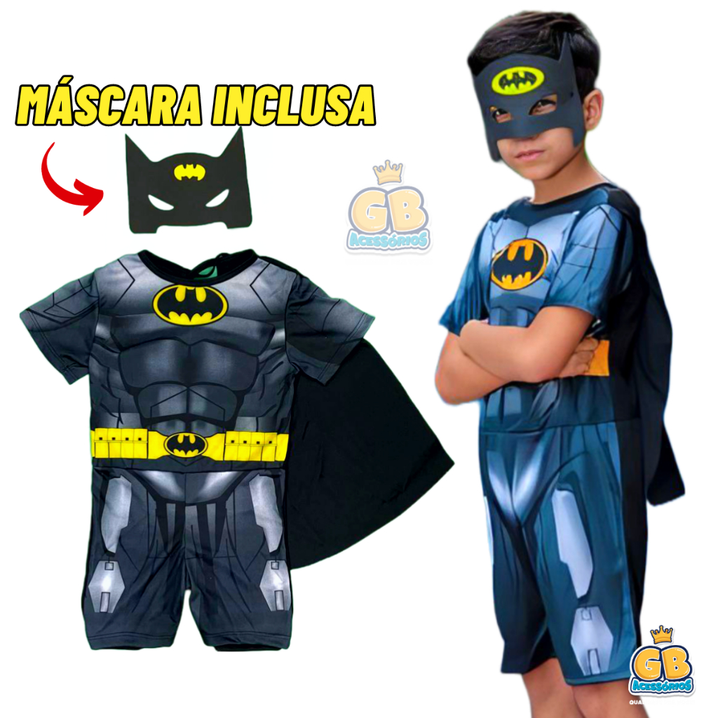 Fantasia Batman Longa - Raio Sombrio - Fantasias Super Tam 2/4