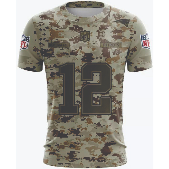 Camiseta/Camisa Patriots Nfl Camuflada Futebol Americano Dryfit