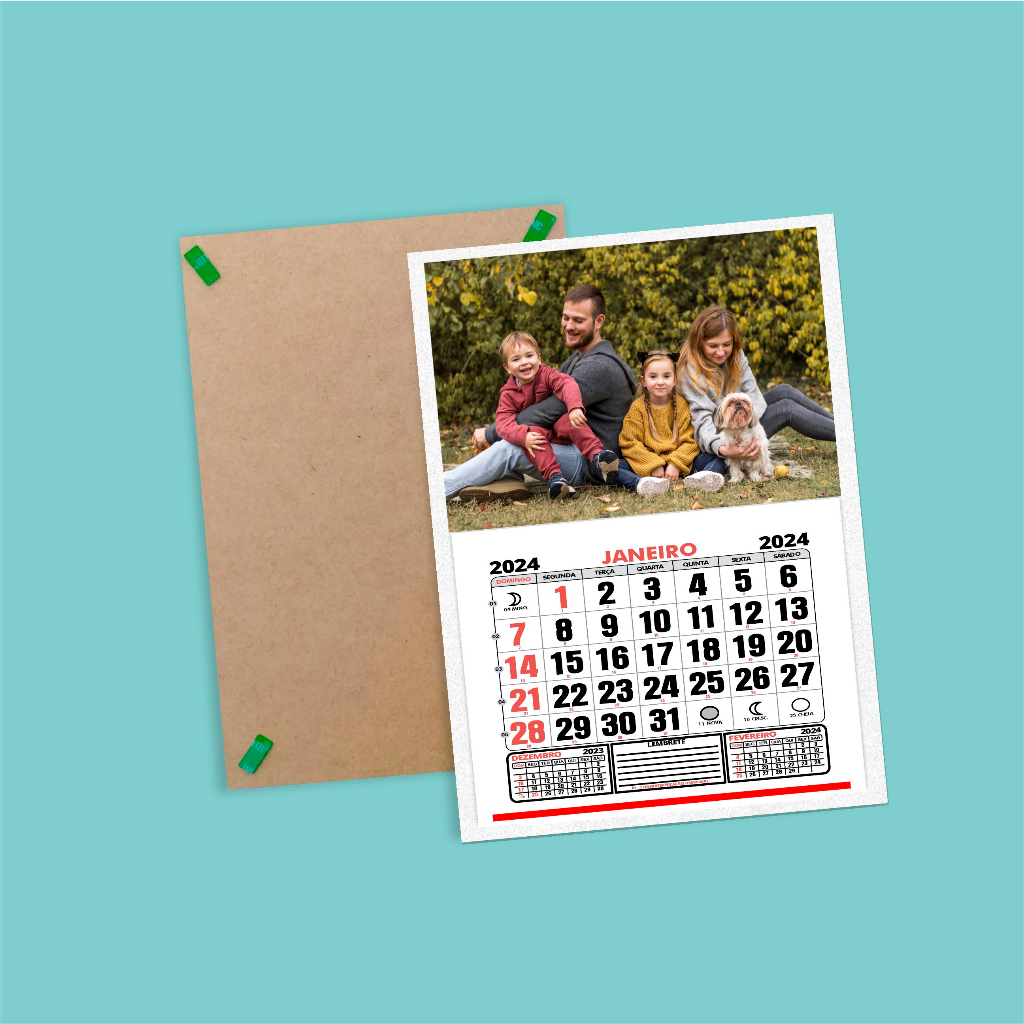 Calendário de Parede Personalizado 2024, Calendário com números grandes ...