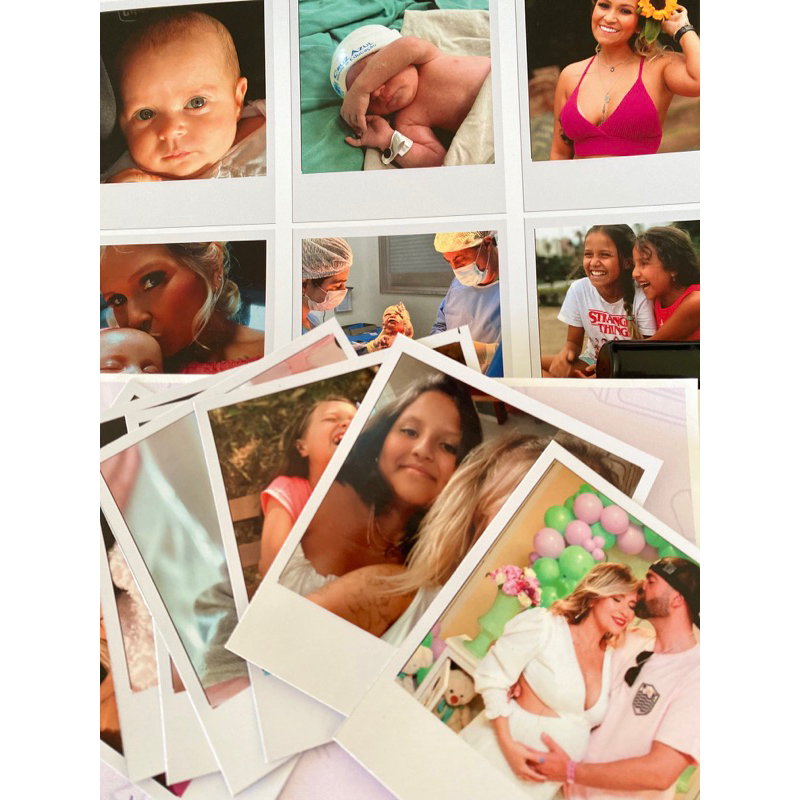 10 Polaroid 10x8,5 com extra proteção em papel fotográfico 240grs ...
