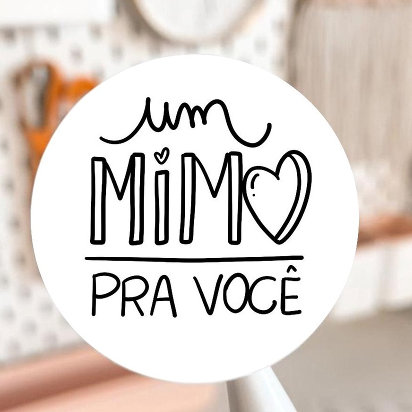 120 Adesivos 4cm Personalizado Um mimo pra você Só destacar e colar