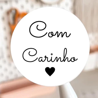 Adesivo Com Carinho 4 Cm 120 Unidades para embalagens