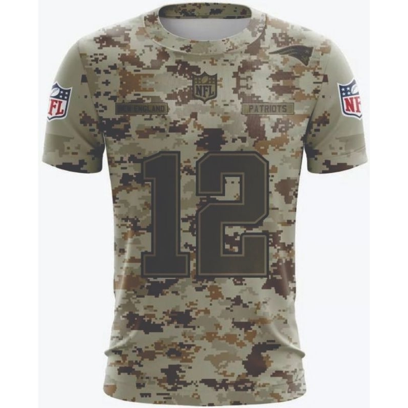 Camiseta/Camisa Patriots Nfl Camuflada Futebol Americano Dryfit