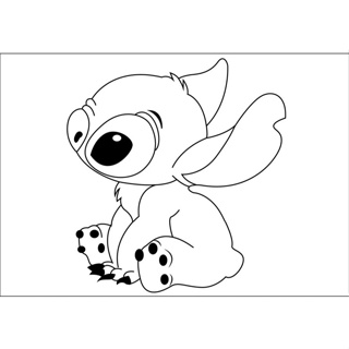 Desenhos para Colorir de Stitch e Angel