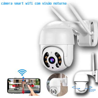 Câmera Inteligente Wifi Smart Externa Visão Noturna 320° graus À Prova D