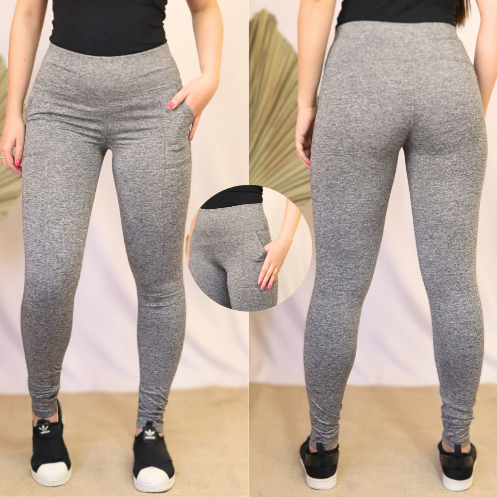 Calça Legging Montaria Peluciada Com Bolso e Cós Alto Preto - Compre Online  com os Melhores Preços