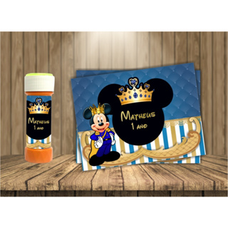 Adesivo Bolha de Sabão Mickey Realeza