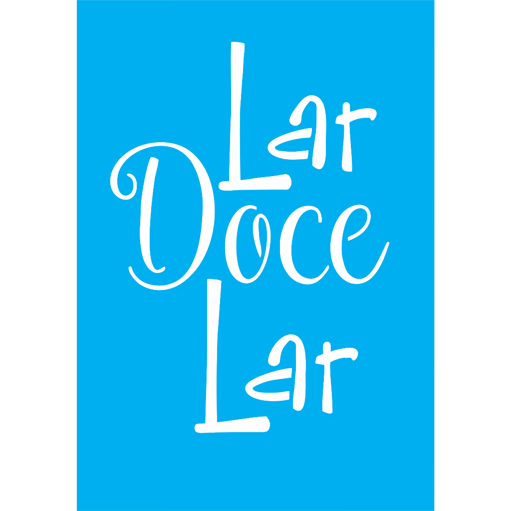 Stencil Lar Doce Lar - Molde para pintura 20x14 cm