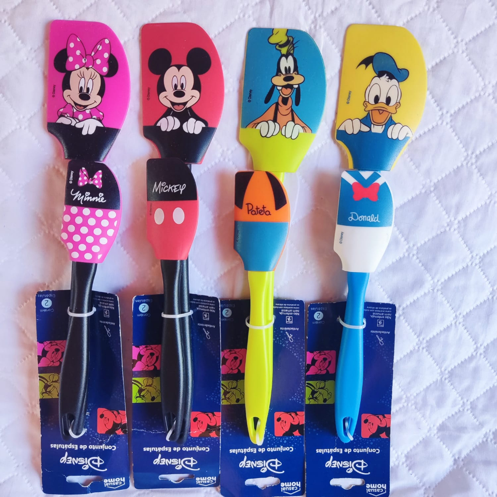 Conjunto de Espátulas margarida mickey minnie disney e marvel de silicone cozinha