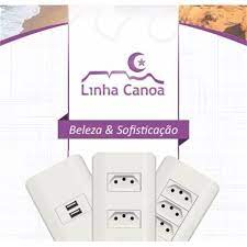 Kit 10 Conjunto Tomada e Interruptor Romazi Canoa