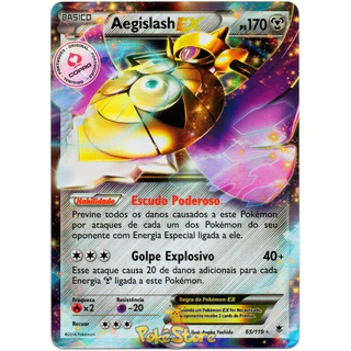Carta Pokémon Aegislash EX Português Original Copag Pronta Entrega