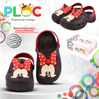 Sandália Babuche Menina PLOC - Bab01 Preto em Oferta na Shopee