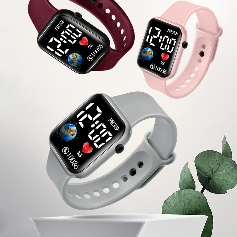 Relógio LED À Prova D'água Digital feminino Masculino Esporte Pulseira De  Silicone - Faz a Boa!