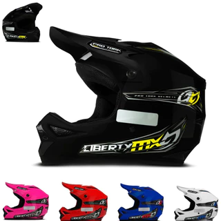 Capacete Motocross Trilha Corrida Esportivo Pro Tork Liberty MX Pro Varias Cores Feminino e Masculino