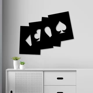 Quadros Decorativo Vazado em MDF 3mm Baralho 16x20cm