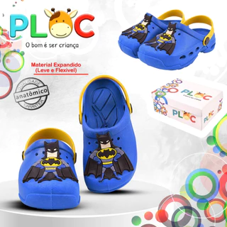 Sandália Babuche Menino PLOC Bab43 Batman Baby - Azul em Oferta na Shopee