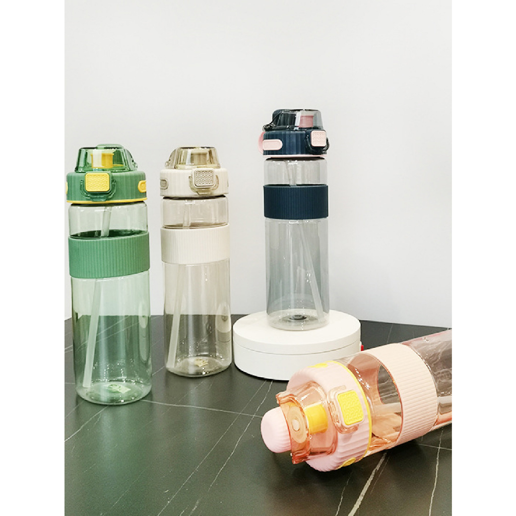 Garrafa de água Kawaii para meninas lindas garrafas de água com canudo  quadrado, jarro de água portátil à prova de vazamento para escola, 700 ml  (rosa - 700 ml)