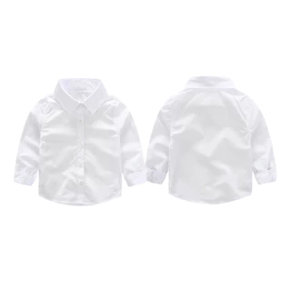 Camisa Social Manga Longa Festa Menino Bebe 1 a 12 anos