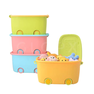 KIT 4 unidades - Caixa Organizadora Cesto Multiuso Brinquedo Infantil Quarto Bebê Decorativa - 50L