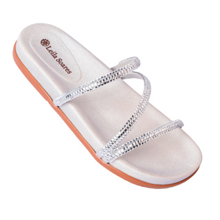 Birken Feminina Tiras Strass Sandália Rasteira Chinelo Papete Feminino Confortável