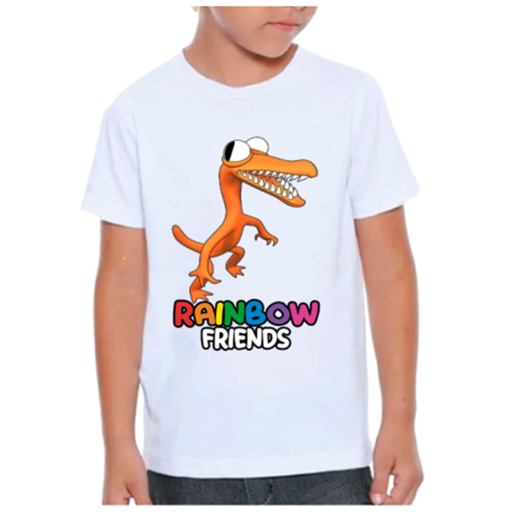 Camiseta Rainbow Friends Orange Laranja Personalizada